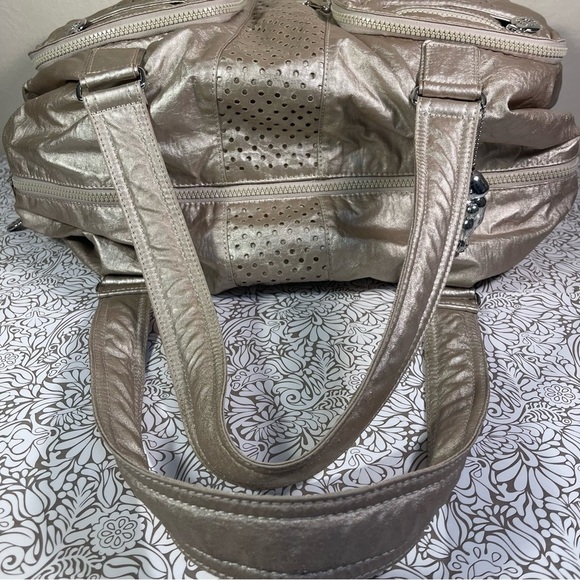 Kipling Large Duffle Bag Nylon Travel Gym Weekender tons of pockets - Picture 8 of 13